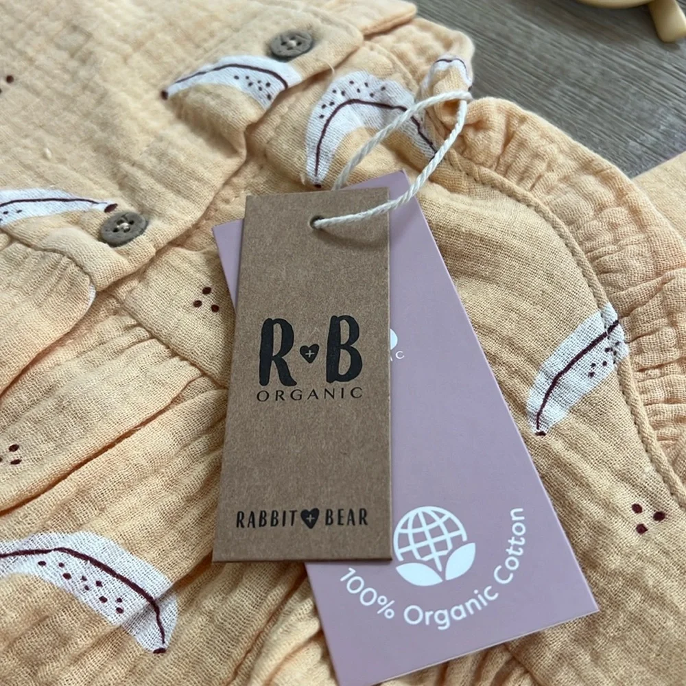 Rabbit + Bear Organic Cotton Girl Banana Muslin 2 Piece Set Sunglasses 8